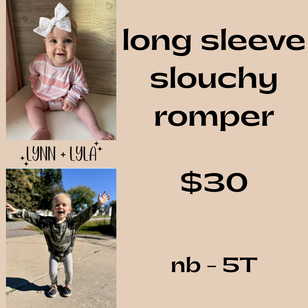 Long Sleeve Slouchy Romper