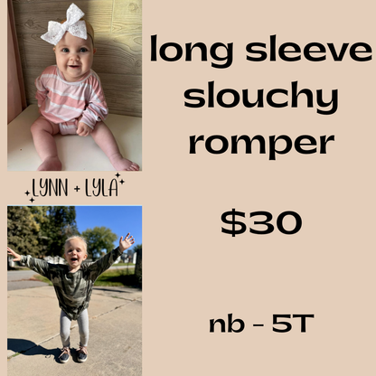 Long Sleeve Slouchy Romper