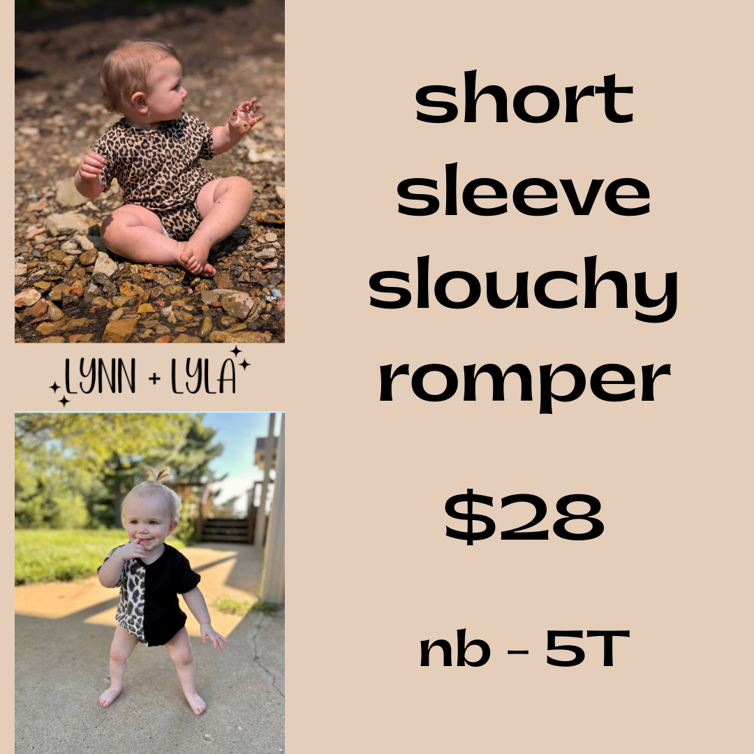 Short Sleeve Slouchy Romper