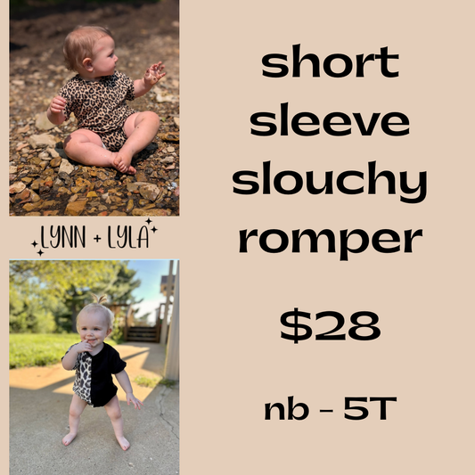 Short Sleeve Slouchy Romper